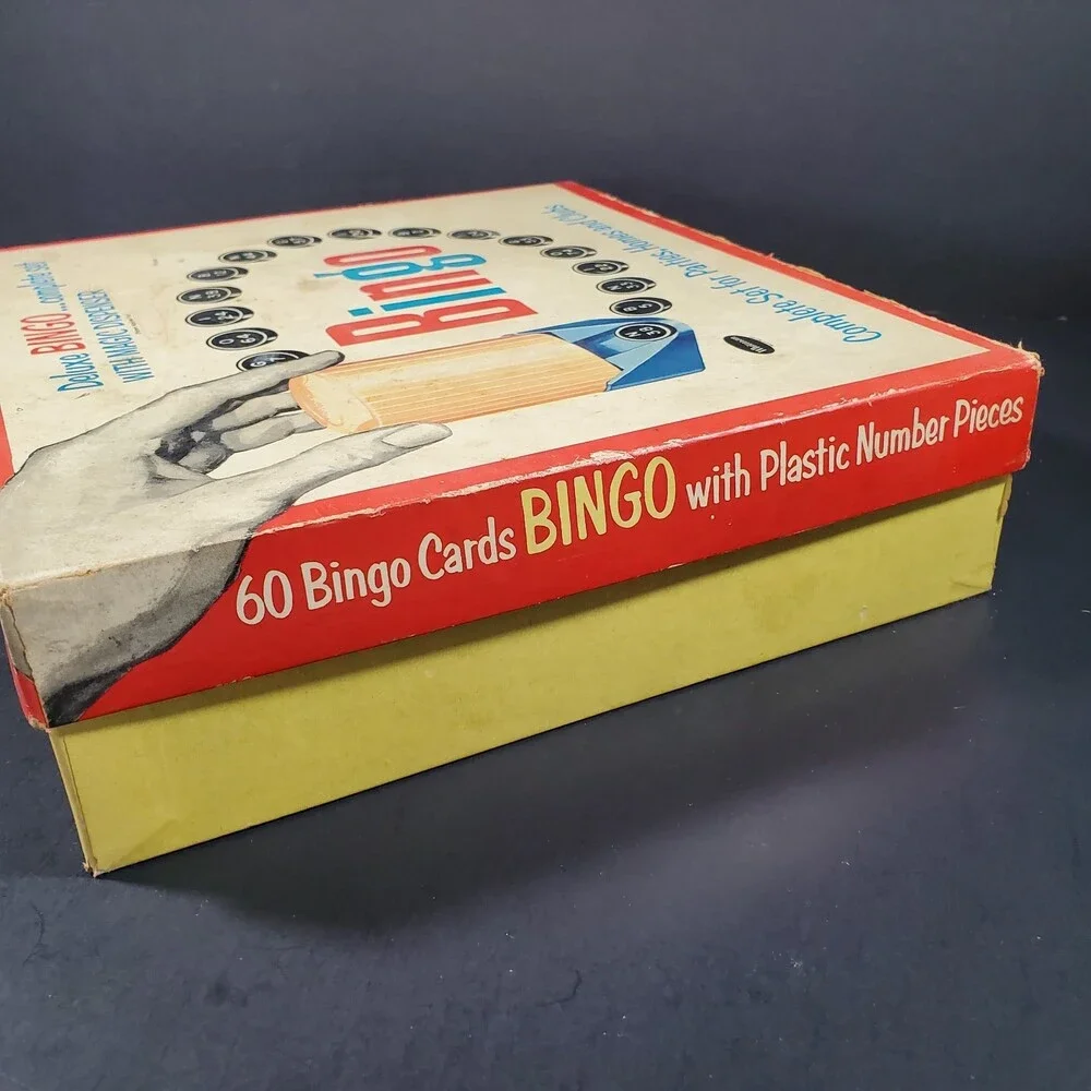 Vtg 1957 Deluxe Bingo Set w/ Magic Dispenser Whitman Publishing Complete++